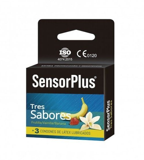 Preservativos Sensor Plus Tres Sabores