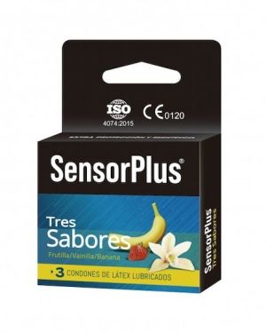Preservativos Sensor Plus Tres Sabores